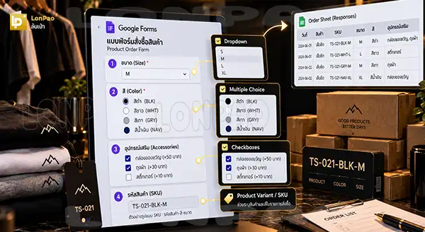 google forms รับออเดอร์