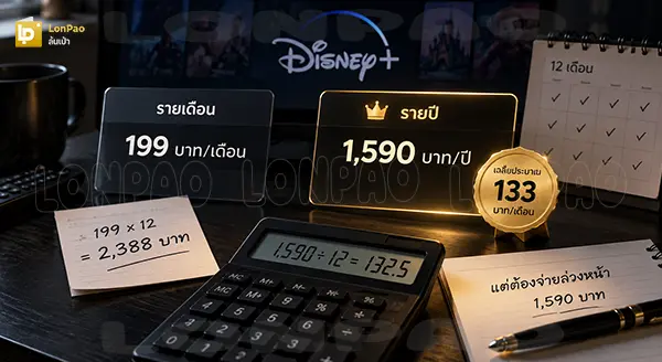 ซื้อรายเดือนหรือรายปีคุ้มกว่า