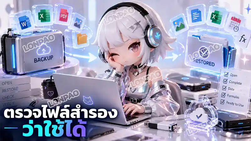 ตรวจไฟล์สำรองว่าใช้ได้