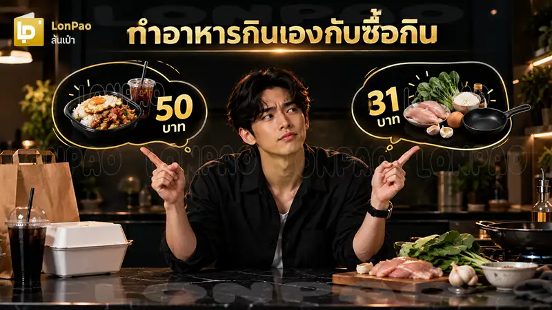 ทำอาหารกินเองกับซื้อกิน