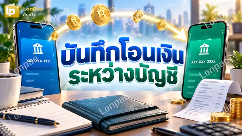บันทึกโอนเงินระหว่างบัญชี