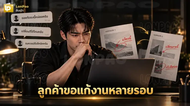 ลูกค้าขอแก้งานหลายรอบ
