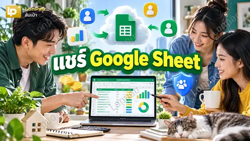 แชร์ google sheet
