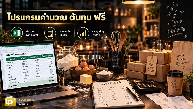 โปรแกรมคำนวณ ต้นทุน ฟรี