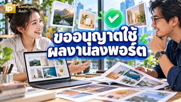 ขออนุญาตใช้ผลงานลงพอร์ต