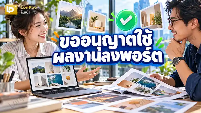 ขออนุญาตใช้ผลงานลงพอร์ต