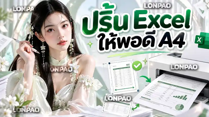 ปริ้น excel ให้พอดี a4