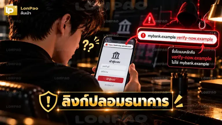 ลิงก์ปลอมธนาคาร