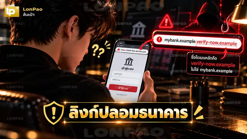 ลิงก์ปลอมธนาคาร