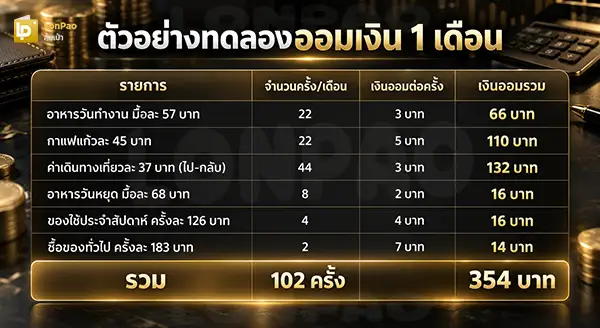 ออมเงินแบบปัดเศษ